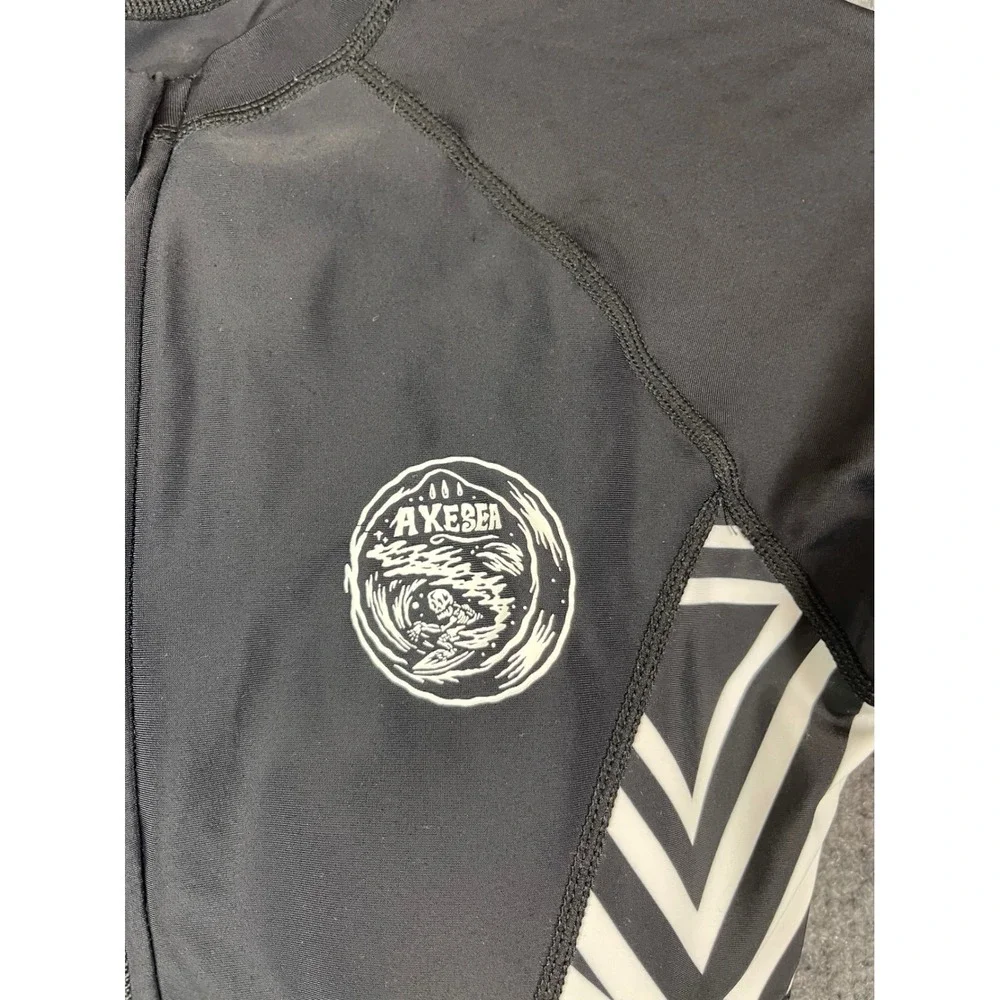 AXESEA One Piece Swimsuit Kids Size 4 Black Excellent Long Sleeve Rash Guard